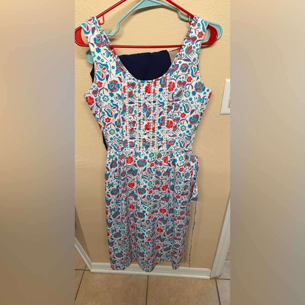 Vintage Lilly Pulitzer Multicolor Butterfly Floral Dress
